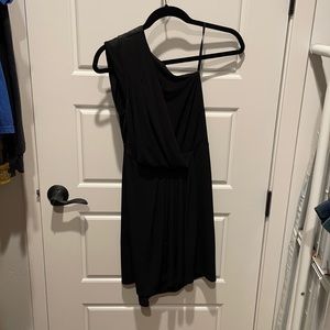 BCBG Generation One Shoulder Black Dress